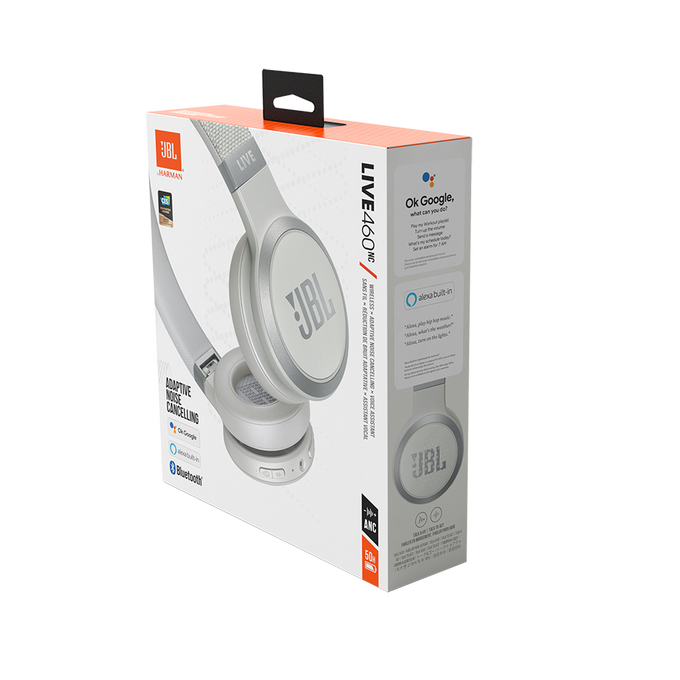 JBL Live 460NC - White - Wireless on-ear NC headphones - Detailshot 10 image number null